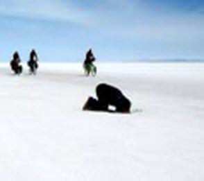 Praying in snow