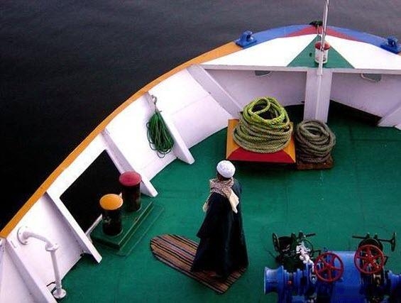 Muslim Prayer on Ship