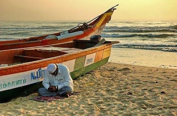 Praying at Beach