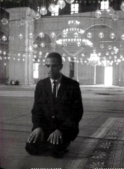 Malcolm X in prayer, Salah