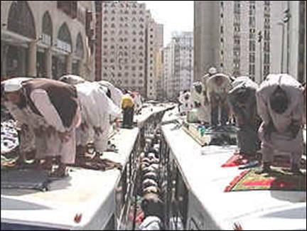 prayer salah on top of trains