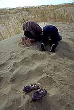 prayer salah on sand