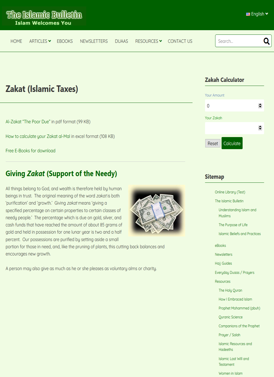 Zakat Resources - The Islamic Bulletin