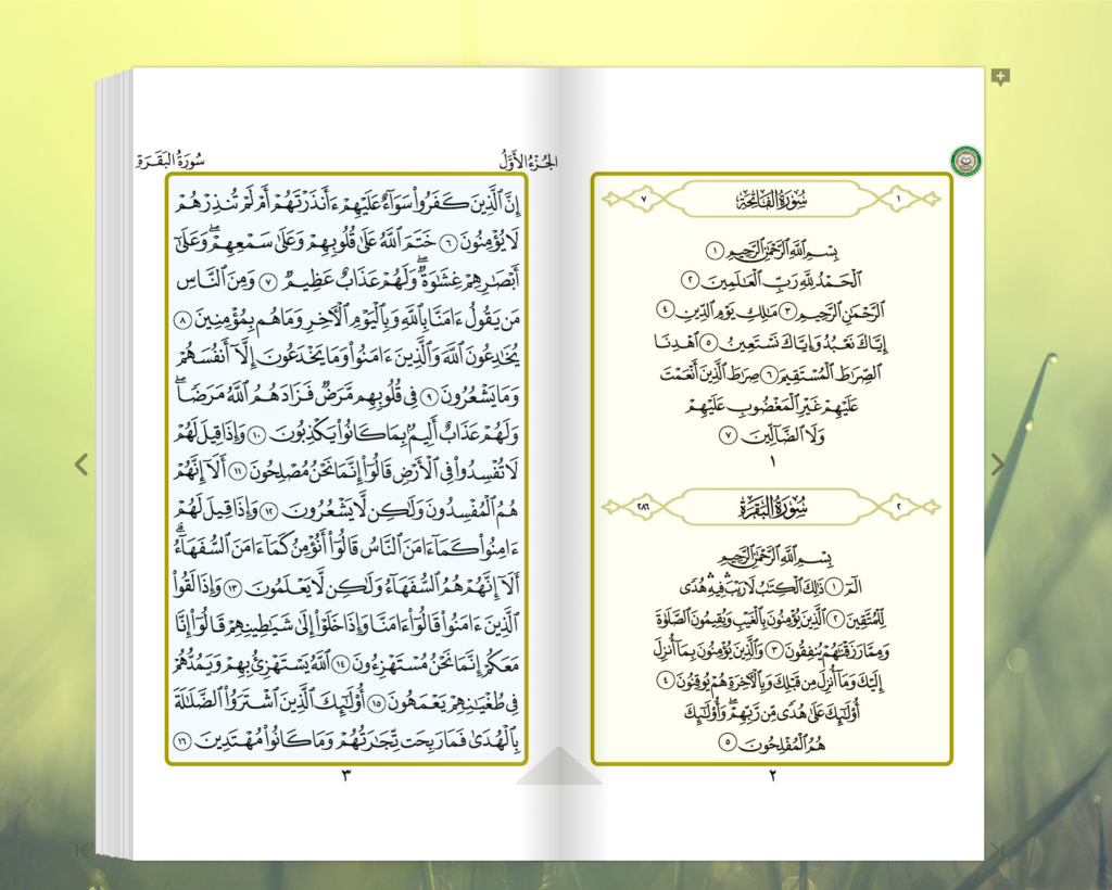 Quran FlippingBook Arabic Only